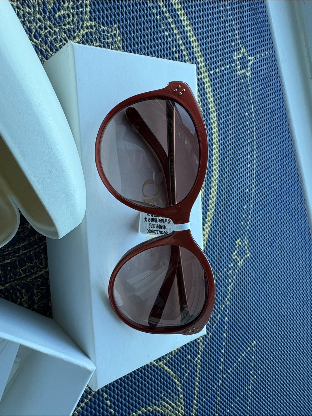 Chloe Red Round Women's Sunglasses